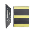 Futech - Panneau de toilette homme et Handicap en Braille - Gris - Paquet de 2-Conception en braille