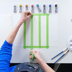 Daler-Rowney Simply Creative 12-Piece Set - Masking Tape-All Materials Included - 8x12ml Simply Opaque Watercolour, 1x Masking Tape, 2x Watercolour Brushes, 10x Watercolour Paper Sheets