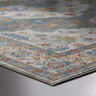 Modway - Success Médaillon vintage floral vieilli Anisah Tapis de comédie 8 pi l x 10 pi L - Gris ivoire Jaune Orange-Dessous en caoutchouc de prise