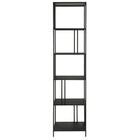 Hudson&Canal Cortland 18" Wide Rectangular Bookcase - Blackened Bronze-Features a metal top and shelves