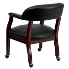 Flash Furniture – Fauteuil de conférence en vinyle, noir (BZ100BLK)-Conception à dossier ouvert