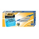 BIC Ultra Round Stic Grip Ballpoint Stick Pens - 1.2mm - Blue - 12 Pack-Rubber grip with ringed finger grooves for a nonslip comfort grip