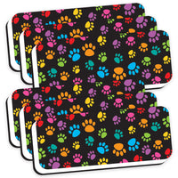 Ashley Productions - Effaceur magnétique pour tableau blanc, Motif pattes colourées assorties, 5,1 x 12,7 cm, lot de 6-Gomme à tableau blanc attrayante pour la décoration de la salle de classe