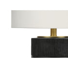 Monarch Specialties 24" H Contemporary Table Lamp - Black Resin / Ivory / Cream Shade-Minor assembly is required with illustrated instructions included. confidently designed using durable materials, this lamp is backed with 2-year limited warranty against manufacturer's defects for your satisfaction
