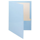 JAM Paper Glossy Two Pocket Presentation Folders, Baby Blue, 12 Pack (31225346ug)-4