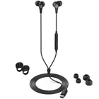 JLab JBuds Pro Wired USB-C Earbuds - Black-Compact size and sleek design with ATP