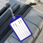 Beslayn - Étiquettes de bagages lourdes avec boucles en plastique - Couverture de fenêtre et inserts inclus - Bleu royal - Pack de 20-Sangle en plastique de 6" incluse