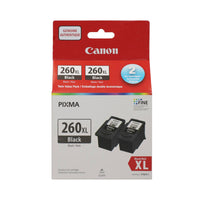 Canon PG-260XL Twin - Black-The PG-260 XL TWIN Black Ink Cartridges produces crisp, sharp black text for all your documents.