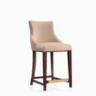Manhattan Comfort Shubert 22.64" Modern Leatherette Upholstered Counter Stool - Tan - 2 Pack-Weight Capacity: 250 Lbs
