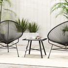 Outsunny - Table d'appoint de patio - petite table d'appoint d'extérieur - gris-Les matériaux faciles à nettoyer simplifient l'entretien 