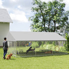 PawHut - chenil d’extérieur pour chien avec toit, clôture en acier - 19,7 pi x 14,8 pi x 7,9 pi-Offre une aire de jeu et de détente de 291 pi² 