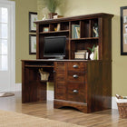 Sauder 62"W Harbor View Desk - Curado Cherry-Three drawers feature patented T-lock assembly system for quick and easy assembly