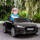 Aosom 6V Audi TT RS Kids Ride-On Car - Black-The four-wheel suspension system provides smooth riding 