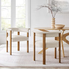 Modway - Imogen Performance Velvet Chaises de salle à manger en tonneau Ensemble de 2 - Albâtre brun foncé-Rembourrage en mousse sur les sièges et le dossier