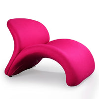 Manhattan Comfort - Rosebud fauteuil d’appoint moderne 30,3" en mélange de laine et tissu, coloris fuchsia.-Chaise d’appoint de salon abstraite moderne parfaite pour une utilisation dans un salon pop