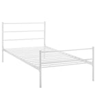 Modway Alina Platform Twin Bed Frame - White-Rustic Cottage Metal Platform Bed