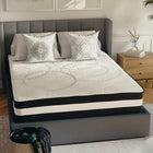 Flash Furniture - Matelas Capri Comfortable avec mousse de 12 pouces et à ressorts ensachés, grand en boîte-À ressorts spiralés ensachés, de 10 pouces