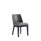 Manhattan Comfort - Lot de 4 chaises de salle à manger modernes Gansevoort 19 po en similicuir gris galet-Garantie limitée du fabricant de 30 jours