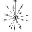 Modway Beam Stainless Steel Chandelier - Grey-Modern Ceiling Fixture