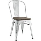 Modway Promenade Bamboo Side Chair - White-Modern Dining Chair