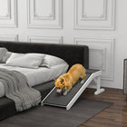 PawHut 49" L Pet Ramp with Non-slip Carpet - White-Also a good decoration for your room 