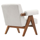 Modway Lyra Fabric Armchair - Ivory Fabric-Non-Marking Feet