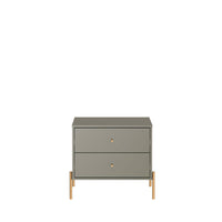 Manhattan Comfort Jasper 25.15" Modern Nightstand - Grey-Modern Nightstand for Bedroom and Living Room Use