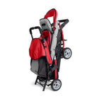 Gaggle Compass Trio Triple Tandem Stroller - Red-Rear storage proviedes space for babies' necessities