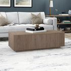 Hudson&Canal - Table basse rectangulaire Reyes 48" L - Chêne gris vieilli-Nettoyer avec un chiffon doux et sec, sans produits chimiques agressifs ni produits de nettoyage abrasifs