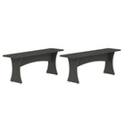 Manhattan Comfort Coney 53.14" Mid-Century Modern Dining Bench - Grey - Set of 2-Mid-Century Modern Dining Bench for Dining Room Use
