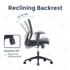MotionGrey AeroMesh Ergonomic Office Chair - Mesh Back Support with Adjustable Armrests - Black-Breathability - Say goodbye to the uncomfortable feeling of an overheated chair. Our mesh chair is crafted for optimal air flow, as the elastic mesh reduces heat buildup. Enjoy sitting comfortably for hours with enhanced circulation! 