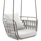 Modway Kaliah Outdoor Patio Aluminum Swing Chair - Light Grey White-Powder-coated Aluminum Frame