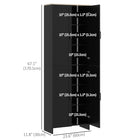 HOMCOM 67" H 4-Door Kitchen Pantry Cabinet with Adjustable Shelves - Black-4 doors to keep items safe and dust-free, with metal handles for easy opening and closing 