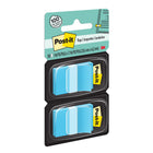 Post-it 1" x 1.7" Flags - Bright Blue - 50 Flags/Dispenser - 2 Dispensers/Pack-Bright, colourful flags make it easy to find important pages quickly