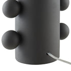Hudson&Canal - Lampe de table Jurrah en céramique de 50 cm de haut avec abat-jour en tissu - Noir mat/blanc-Comprend un cordon de 6 pieds avec interrupteur à prise rotative
