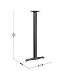 Flash Furniture 5" x 22" Restaurant Table T-Base with 3" Dia. Bar Height Column-2 Bases Needed Per Table