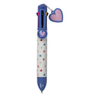 Pep Rally - Stylo de couleur 8-en-1 Bonjour Bestie - 0.7mm - Encre assortie - cœurs-Stylo à bille 8-en-1 multicolore