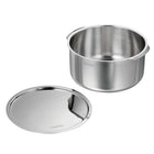 Tramontina - Utsava Casserole couverte en acier inoxydable à 3 couches-Cuisson polyvalente : fonctionne sur toutes les plaques, y compris induction, pour plus de flexibilité en cuisine
