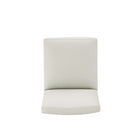 Manhattan Comfort Anna Square 18.9" Modern Faux Leather Upholstered Dining Chair - Stone Grey - Set of 2-30 Day Limited Manufacturer's Warranty