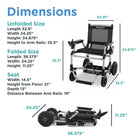 Journey Zoomer Lightweight Folding Power Chair - Black-Provides up to 9.3 miles of driving range on a full charge