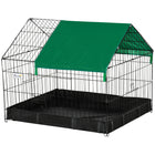 PawHut - Cage en métal pour petits animaux avec housse résistante à l'eau, noir-Deux points d'entrée offrent un accès pratique à l'intérieur 