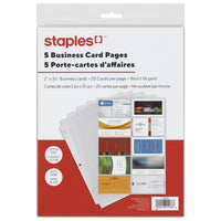 Staples Business Card Holder Pages - 5 Pack-Business Card Pages