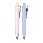 Uniball One P Retractable Gel Pens - 0.5mm - Black Ink - Peach & Soda - 2 Pack-Minimalistic design with a smooth barrel and integrated anti-slip grip