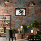 Filip Gustavsson Wild Protecting the Net - Framed Canvas - 31" x 22"-Officially licensed by the NHL and NHLPA