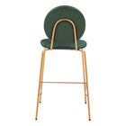 Zuo Odessa Counter Stool - Green/Gold - Set of 2-3 year limited warranty