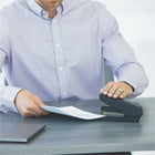 Fellowes LX850 Full Strip EasyPress Antimicrobial Stapler - Black-For use with 1/4" half strip staples