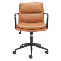 Zuo Birao Office Chair - Brown-Plush and durable faux leather fabric