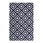 Modway - Alika Treillis en diamant abstrait Tapis de comédie 8 pi l x 10 pi L - Ivoire et Marine-Tapis abstrait en treillis diamantés