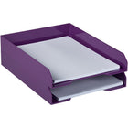JAM Paper - Plateaux de rangement en papier empilables, violet, paquet de 2- Quantité : 2 plateaux empilables par paquet | Peut être empilé pour maximiser l'espace et garder votre bureau organisé
