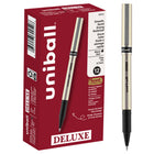 uni-ball Deluxe Rollerball Pens - 0.7mm - Black - 12 Pack-Rollerball Pens